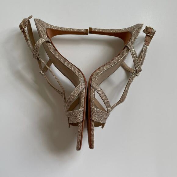 NEW BHLDN Cecelia NY Gold Glitter Erika Heel - Picture 6 of 8